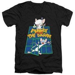 Pinky And The Brain - Mens Ol Standard V-Neck T-Shirt