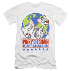 Pinky And The Brain - Mens Campaign Premium Slim Fit T-Shirt
