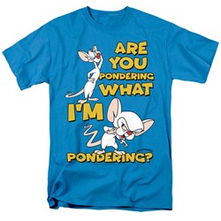 Pinky And The Brain - Mens Pondering T-Shirt