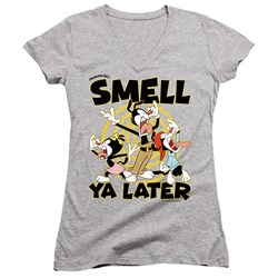Animaniacs - Juniors Smell Ya Later V-Neck T-Shirt