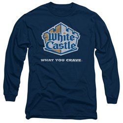 White Castle - Mens Distressed Logo Longsleeve T-Shirt