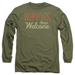Woodstock - Mens Hippies Welcome Long Sleeve T-Shirt