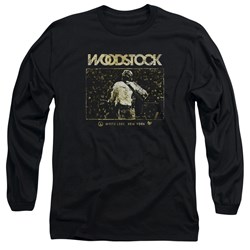 Woodstock - Mens White Lake Crowd Long Sleeve T-Shirt