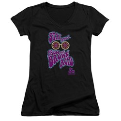 Woodstock - Juniors The Brown Acid V-Neck T-Shirt
