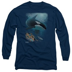Wildlife - Mens Salmon Hunter Orca Longsleeve T-Shirt