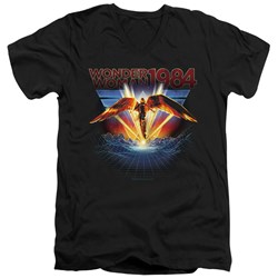 Wonder Woman - Mens 84 Metal V-Neck T-Shirt