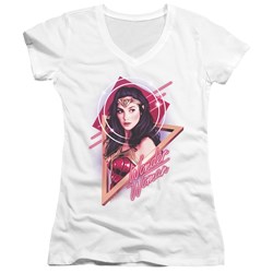 Wonder Woman - Juniors Soft Glow V-Neck T-Shirt