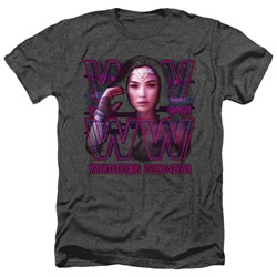 Wonder Woman - Mens Vaporwave Wonder Woman Heather T-Shirt
