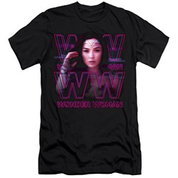Wonder Woman - Mens Vaporwave Wonder Woman Premium Slim Fit T-Shirt