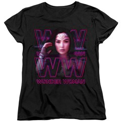 Wonder Woman - Womens Vaporwave Wonder Woman T-Shirt