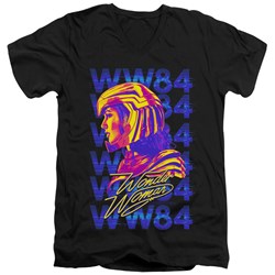 Wonder Woman - Mens Ww84 Repeat V-Neck T-Shirt