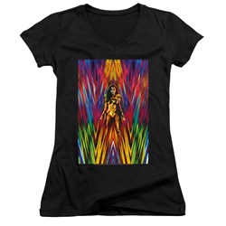 Wonder Woman - Juniors Ww84 Poster V-Neck T-Shirt