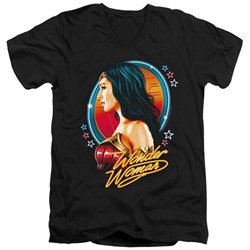 Wonder Woman - Mens Warrior 84 V-Neck T-Shirt