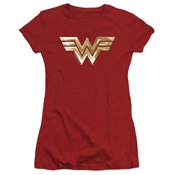 Wonder Woman - Juniors Golden Logo T-Shirt