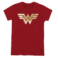 Wonder Woman - Womens Golden Logo T-Shirt