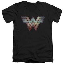 Wonder Woman - Mens Static Logo V-Neck T-Shirt