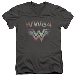 Wonder Woman - Mens Static Tv Lines V-Neck T-Shirt