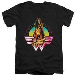Wonder Woman - Mens Color Pop V-Neck T-Shirt