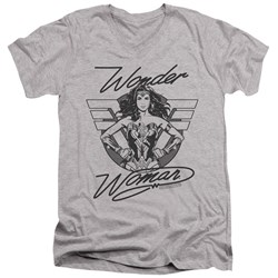 Wonder Woman - Mens Determined Wonder V-Neck T-Shirt