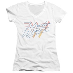Wonder Woman - Juniors Wonder Fade V-Neck T-Shirt