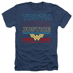 Wonder Woman - Mens Truth Love Justice Heather T-Shirt