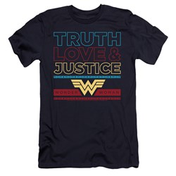 Wonder Woman - Mens Truth Love Justice Premium Slim Fit T-Shirt