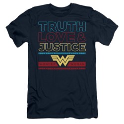 Wonder Woman - Mens Truth Love Justice Slim Fit T-Shirt