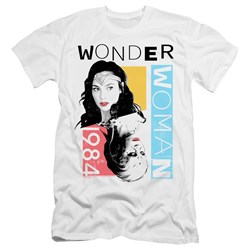 Wonder Woman - Mens Color Blocks Premium Slim Fit T-Shirt