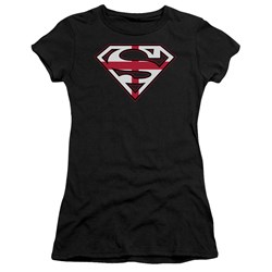 Superman - English Shield Juniors T-Shirt In Black