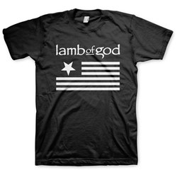 Lamb Of God - Mens Log Flag T-Shirt