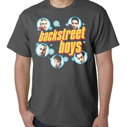 Backstreet Boys - Mens Bubble Charcoal T-Shirt