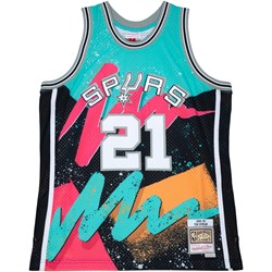 Shop Mitchell & Ness Tim Duncan Hyper Hoops Swingman Jersey  TFSM1253-SAS98TDUMTBK multi