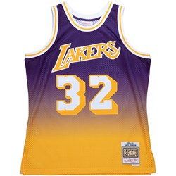 Mitchell And Ness - Los Angeles Lakers Mens Nba Fadeaway Swingman 1984 Magic Johnson Jersey