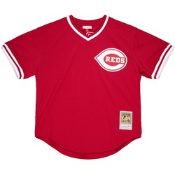 Mitchell And Ness - Cincinnati Reds Mens Mlb Authentic Bp - Pullover 1990 Barry Larkin Jersey