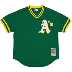 Mitchell And Ness - Oakland Athletics Mens Mlb Authentic Bp - Pullover 1991 Rickey Henderson Jersey