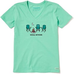 Life Is Good - Womens Social Network C T-Shirt