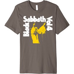 Black Sabbath - Mens Vol 4 Yellow T-Shirt in Black