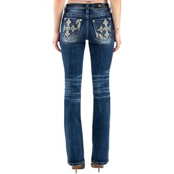 Miss Me - Womens Aztec Cross Mid-Rise Boot Jeans