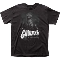 Godzilla -  B&W King Of The Monsters Adult S/S T-Shirt in Black