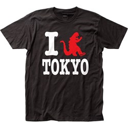 Godzilla -  I Godzilla Tokyo Fitted Jersey S/S T-Shirt in Black