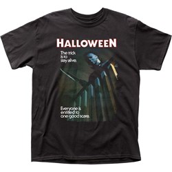 Halloween One Good Scare Adult T-Shirt In Black