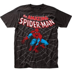 Spider-Man - Amazing Big Print Subway S/S T-Shirt in Black
