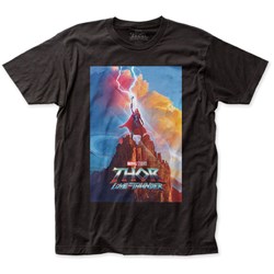 Thor - Mens 4 Movie Mighty Poster Fitted Jersey Tee