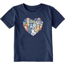Life Is Good - Toddlers Heart Of Dogs T-Shirt