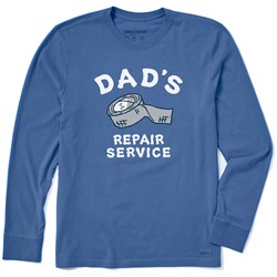 Life Is Good - Mens Dad'S Repair Service Long Sleeve Crusher Tee