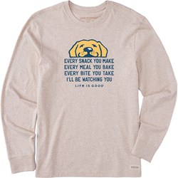 Life Is Good - Mens I'Ll Be Watching You Yellow Lab Long Sleeve Crusher Tee