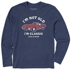 Life Is Good - Mens I'M Not Old Sports Car Long Sleeve Crusher Tee