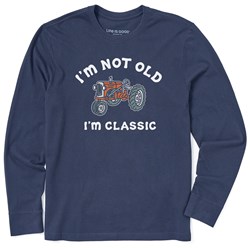 Life Is Good - Mens Im Not Old Classic Tractor Long Sleeve Crusher Tee