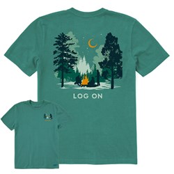 Life Is Good - Mens Log On Campfire T-Shirt