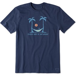 Life Is Good - Mens Saturday Hammock Palms T-Shirt